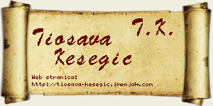 Tiosava Kesegić vizit kartica
